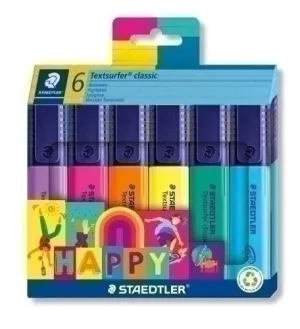 ESTOXO MARCADOR, STAEDTLER. TEXTSURFER CLASIC, 6 UDS., VARIAS CORES ESTOXO MARCADOR, STAEDTLER. TEXTSURFER CLASIC, 6 UDS., VARIAS CORES