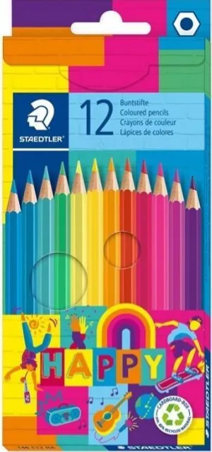 LAPIS DE CORES, STAEDTLER. HAPPY, 12 CORES