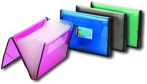 CARPETA CLASIFICADORA, FOLDERMATE. A4, 12 COMPARTIMENTOS, PP, RIBETE, VERDE AQUAMARINA