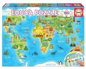 PUZZLE EDUCA, MAPAMUNDI MONUMENTOS, 150 PEZAS PUZZLE EDUCA, MAPAMUNDI MONUMENTOS, 150 PEZAS