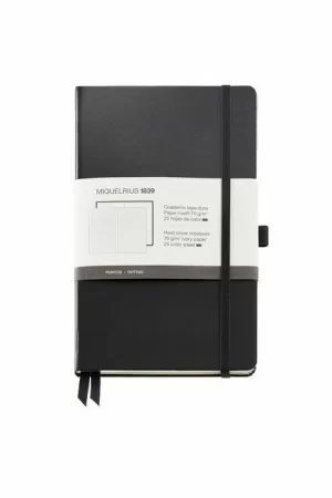 CADERNO NOTAS, MIQUELRIUS. 1839, NEGRO, 130 X 210 MM., TD, LISO, 192 FOLLAS, 80 GR., CREMA CADERNO NOTAS, MIQUELRIUS. 1839, NEGRO, 130 X 210 MM., TD, LISO, 192 FOLLAS, 80 GR., CREMA
