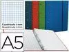 CARPETA CON RECAMBIO, LIDERPAPEL. A5, 4 ANEIS, 20 MM., VARIAS CORES