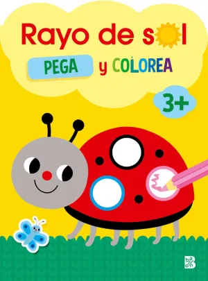 RAYO DE SOL. PEGA  Y COLOREA (3+)