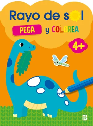 RAYO DE SOL. PEGA  Y COLOREA (4+)