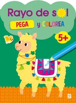 RAYO DE SOL. PEGA  Y COLOREA (5+)
