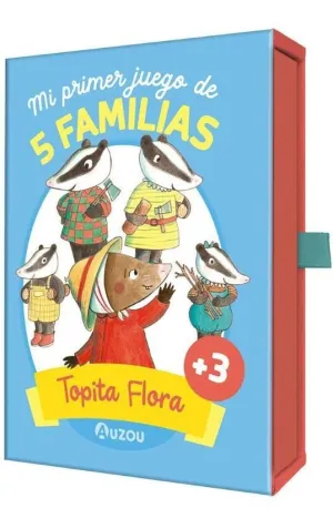 BARALLA, AUZOU. TOPITA FLORA. 5 FAMILIAS. JUEGO DE CARTAS